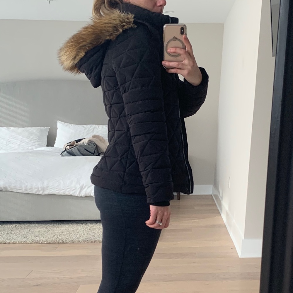 Black puffer jacket